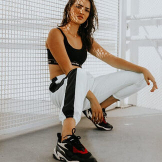 Black, white & red trainers